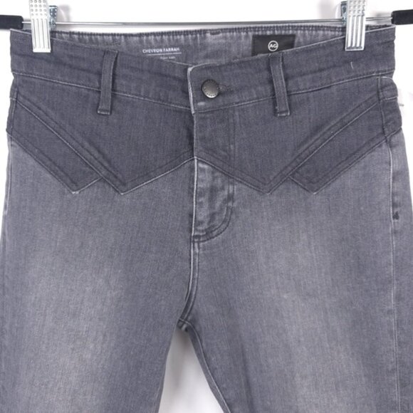 NWT AG ADRIANO GOLDSCHMIED CHEVRON‎ FARRAH High Rise Skinny Ankle Jeans Size 26 - Picture 4 of 14